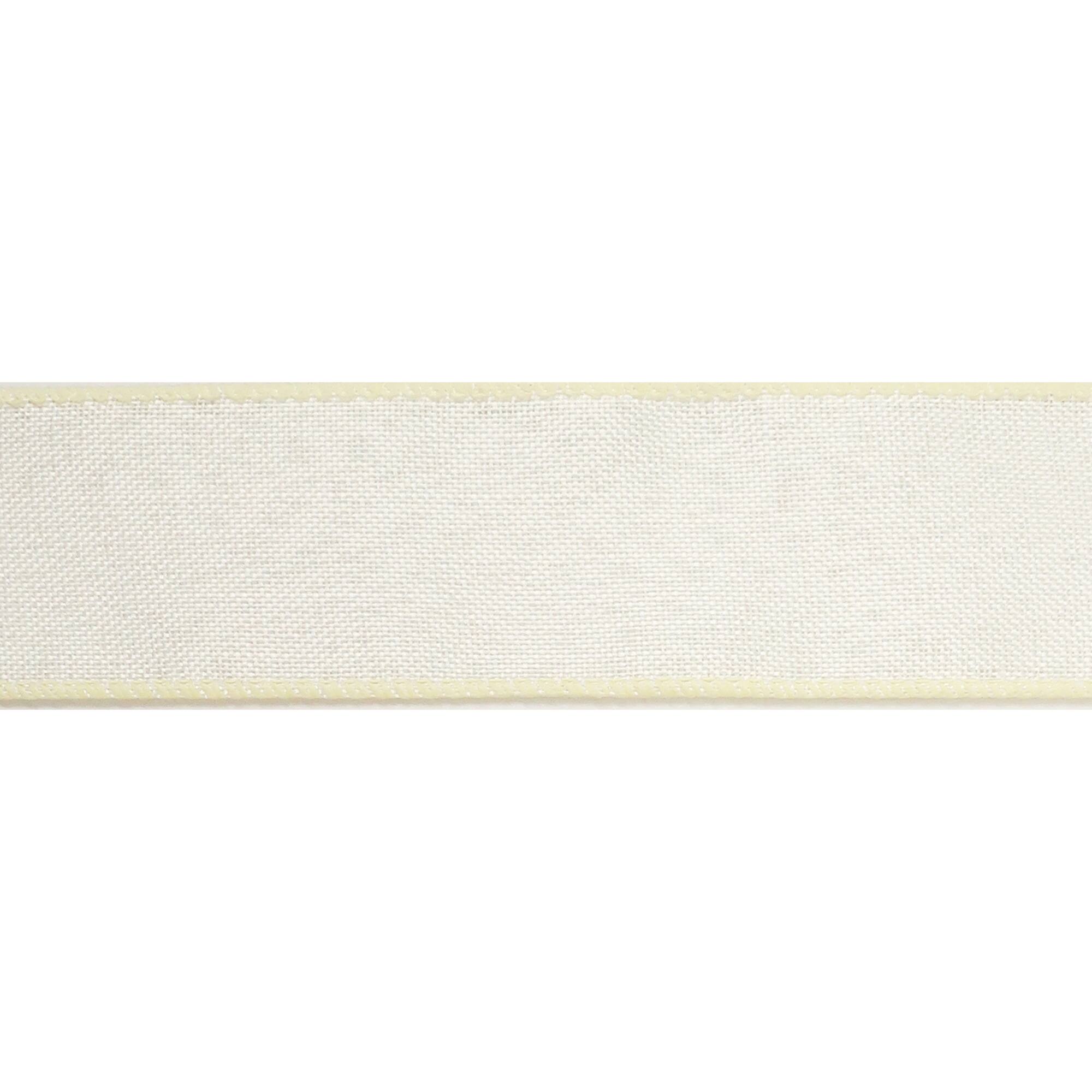 1.5" x 30ft. Ivory Faux Linen Wired Ribbon by Celebrate It™